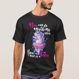 Camiseta Balé Dancer Ballerina Hippo Tutu Hippopotamus