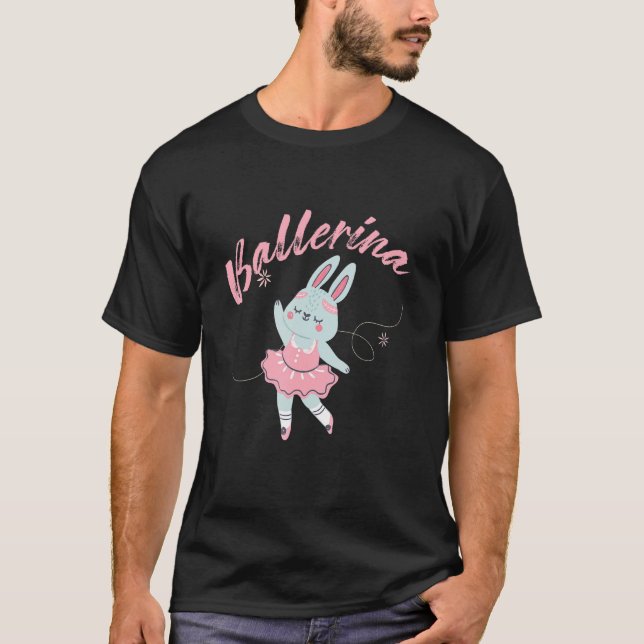 Camiseta Balé Dancer Ballerina Rabbit Bunny Dance Music B (Frente)