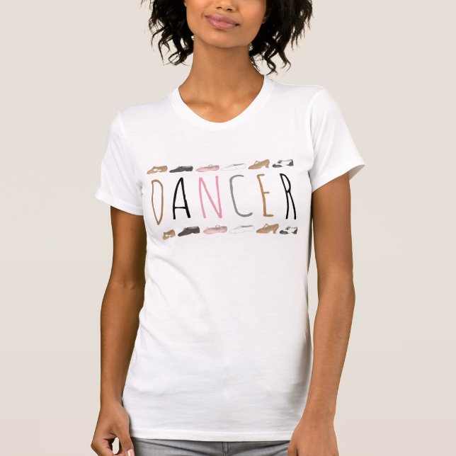Camiseta Balé DANCER Tap Jazz Acro Calçados de dança lírica (Frente)