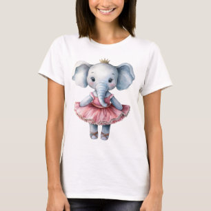 Camiseta Balé de dança de bailarina de elefante