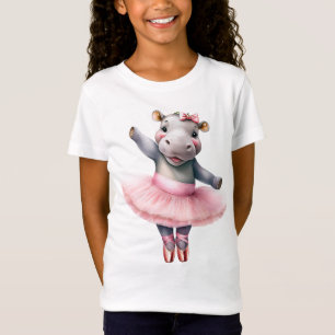 Camiseta Balé de dança de bailarina de hipopótamo