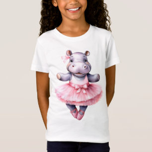 Camiseta Balé de dança de bailarina de hipopótamo