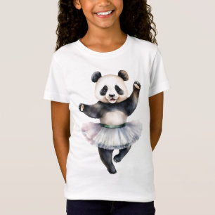 Camiseta Balé de dança de bailarina de panda bonito