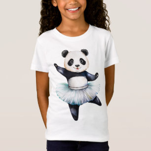 Camiseta Balé de dança de bailarina de panda bonito