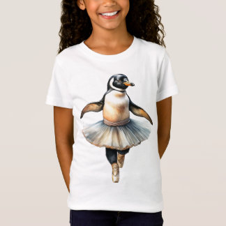 Camiseta Balé de dança de bailarina de pinguim bonito