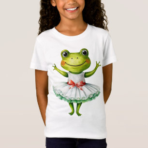 Camiseta Balé de dança de sapo bonito.