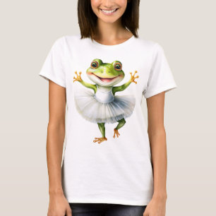 Camiseta Balé de dança de sapo bonito.