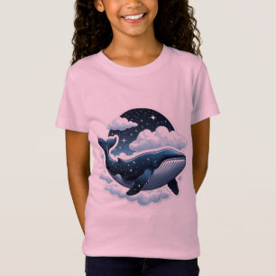 Camiseta bale de nuvem flutuante com estrelas