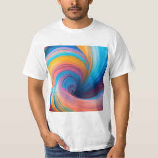 Camiseta Balé de Pastel de Roios Azuis e Azuis Claro