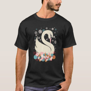 Camiseta Balé do Lago Swan 12 Dias de Natal Roupas de inver