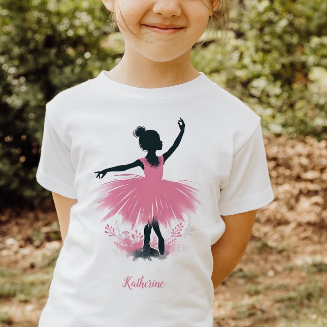 Camiseta Balé Elegante Ballerina Silhouette (Criador carregado)