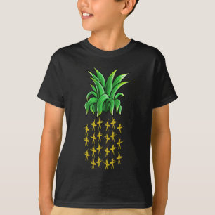 Camiseta Balé Engraçado Dançarina Pineapple Mulheres Fruta
