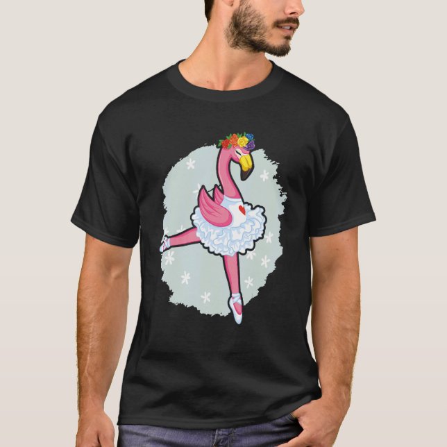 Camiseta Balé Flamingo Instrutor Ballerina Balé Dançer (Frente)