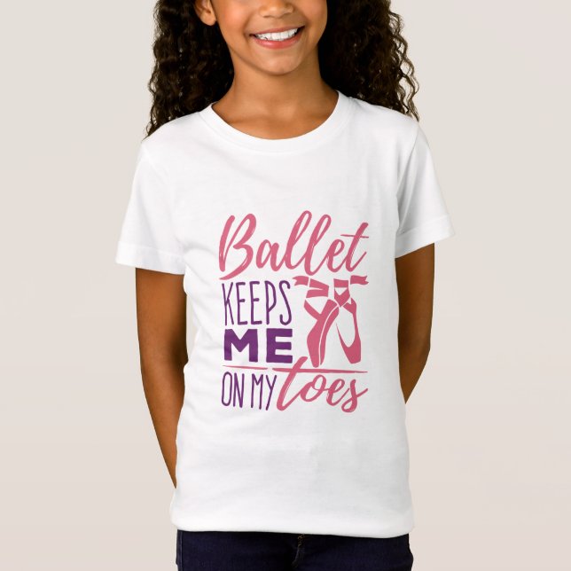 Camiseta Balé Me Mantém Em Meu Dedo Ballerina (Frente)
