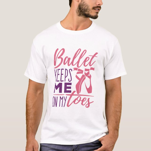 Camiseta Balé Me Mantém Em Meu Dedo Ballerina (Frente)