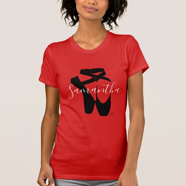 Camiseta Balé preto HAMbyWG Slippers com seu nome (Frente)