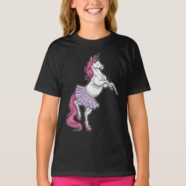 Camiseta Balé Unicorn Ballerina Dança (Frente)