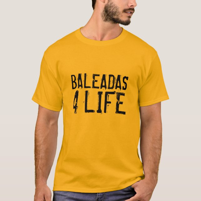 CAMISETA BALEADAS, 4, VIDA (Frente)
