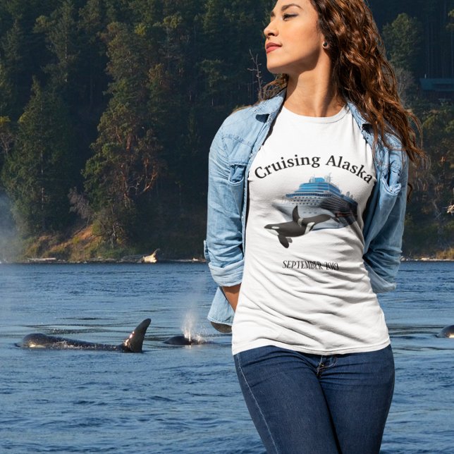 Camiseta Baleia Assassina de Navio Orca de Cruzamento do Al (Criador carregado)