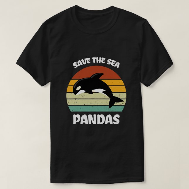 Camiseta Baleia Assassina Engraçada - Golfinho Orca Salve o (Frente do Design)