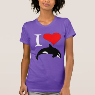 Camiseta Baleia Assassina Orca Amor Coração
