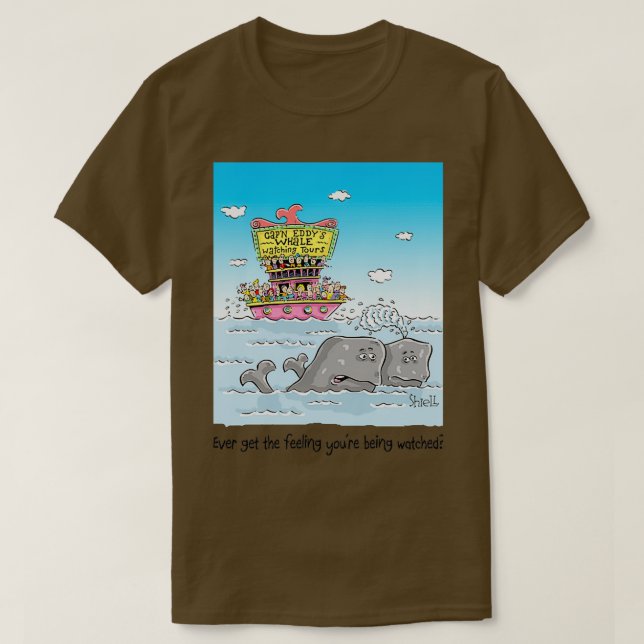 Camiseta Baleia Assistindo passeios (Frente do Design)