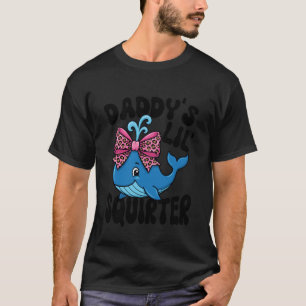 Camiseta Baleia Azul Arco de Leopardo Rosa do Papai Irrigad