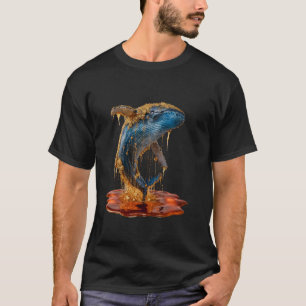 Camiseta Baleia Azul Homens Mulher Estética Dourado Mel Bal