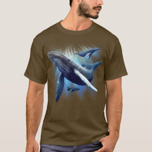 Camiseta Baleia Azul Humpback Mar marinho Oceano Animal Sal