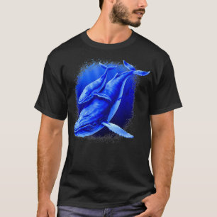 Camiseta Baleia Azul Humpback Marinha Baleias Animais do Ma
