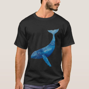 Camiseta Baleia Azul Mamífero Arte Mar Oceano Animal Jubart