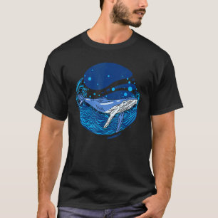 Camiseta Baleia Azul Peixe do Mar do Oceano Animal Fofo