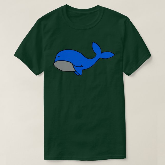 Camiseta Baleia azul pequena 2 (Frente do Design)