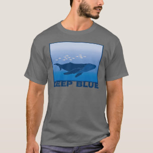 Camiseta Baleia azul profunda