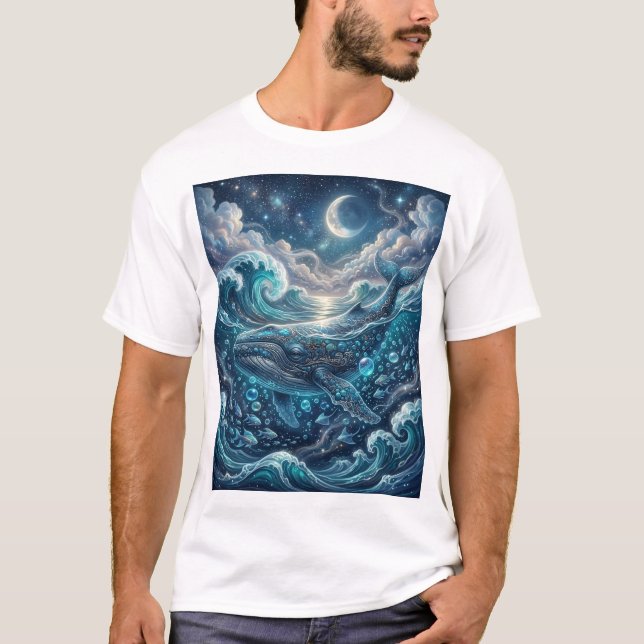Camiseta Baleia Azul Sonhadora (Frente)