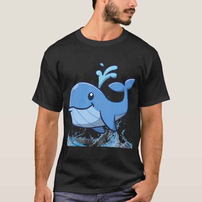 Camiseta Baleia Azul Sorridente (Frente)