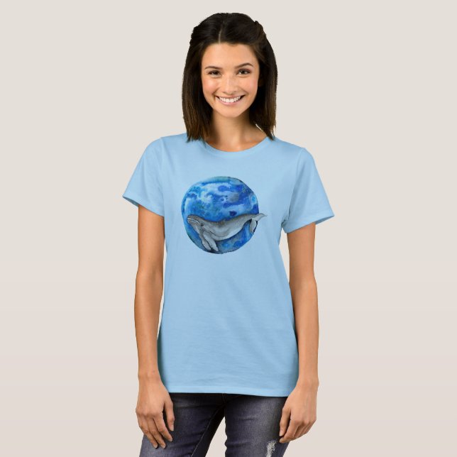 Camiseta Baleia Azul Terra (Frente Completa)