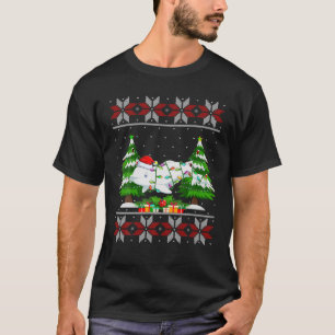 Camiseta Baleia Beluga Árvore de Natal Luzes Sudoríssimas