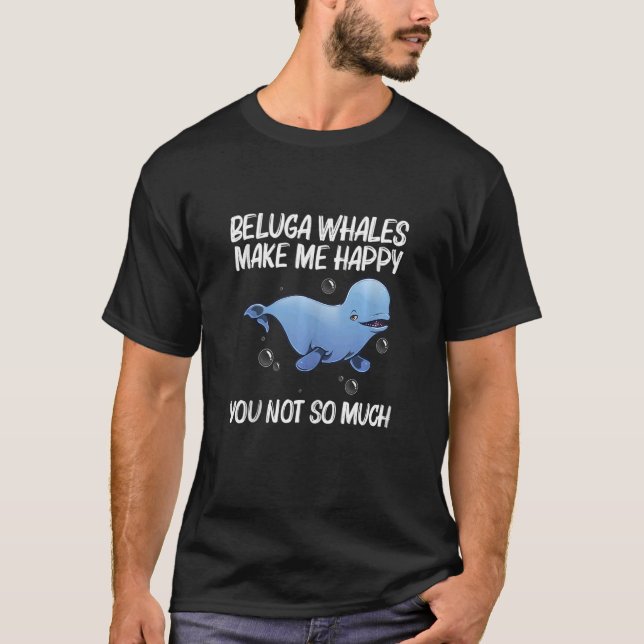 Camiseta Baleia Beluga legal Para Masculinas Baleias Orca S (Frente)