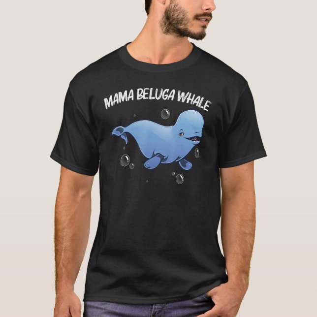 Camiseta Baleia Beluga legal Para Mulheres Mãe Baleias Orca (Frente)