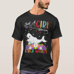 Camiseta Baleia Beluga Peixe Apenas Uma Garota Que Ama Bel