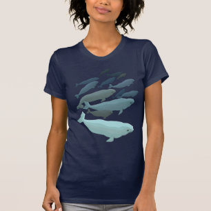 Camiseta Baleia Beluga Unisex Camisas de Arte de B