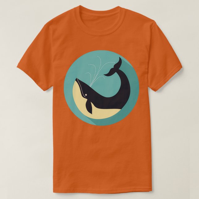 Camiseta Baleia-branca 8 (Frente do Design)