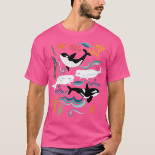 Camiseta Baleia Canadiana observando a cor-de-rosa