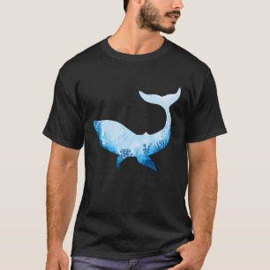 Camiseta Baleia com mergulhador oceânico adora penhasco