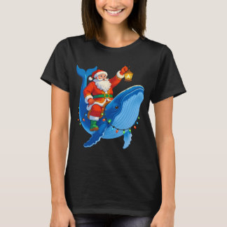 Camiseta Baleia com Papai Noel