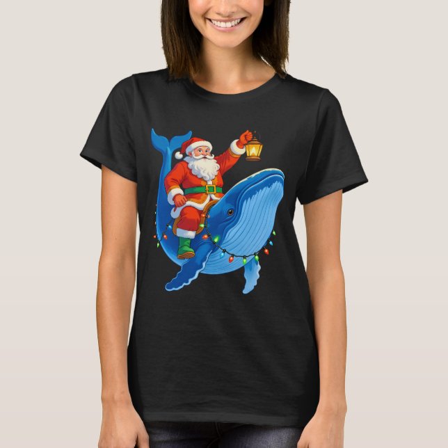 Camiseta Baleia com Papai Noel (Frente)