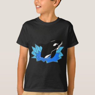 Camiseta Baleia de assassino dos desenhos animados/orca que