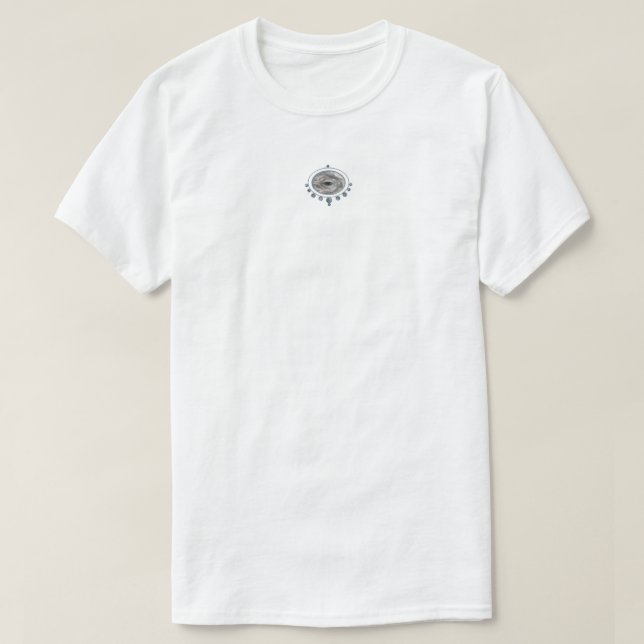 Camiseta Baleia de Cinzas de Norte moldada (Frente do Design)