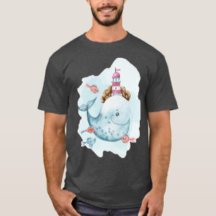 Camiseta Baleia de cor de água 4